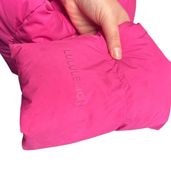 Lululemon Sonic Pink Wunder Puff Cropped Jacket Womens 2 AS IS FLAWED - Picture 13 of 14